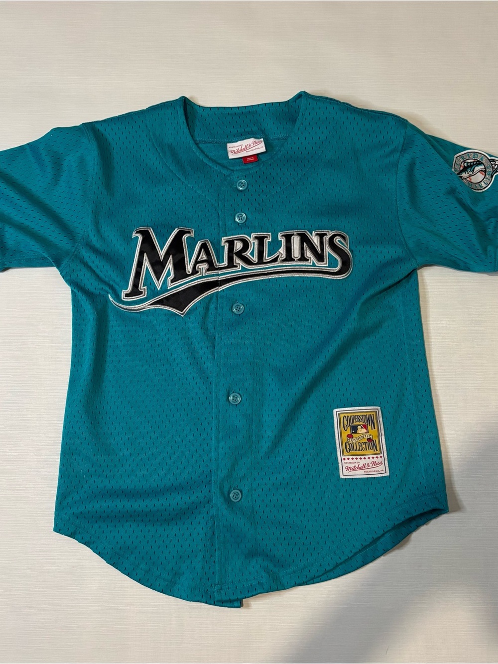 Andre Dawson Florida Marlins Mitchell & Ness Youth Medium 10/12 BP Jersey